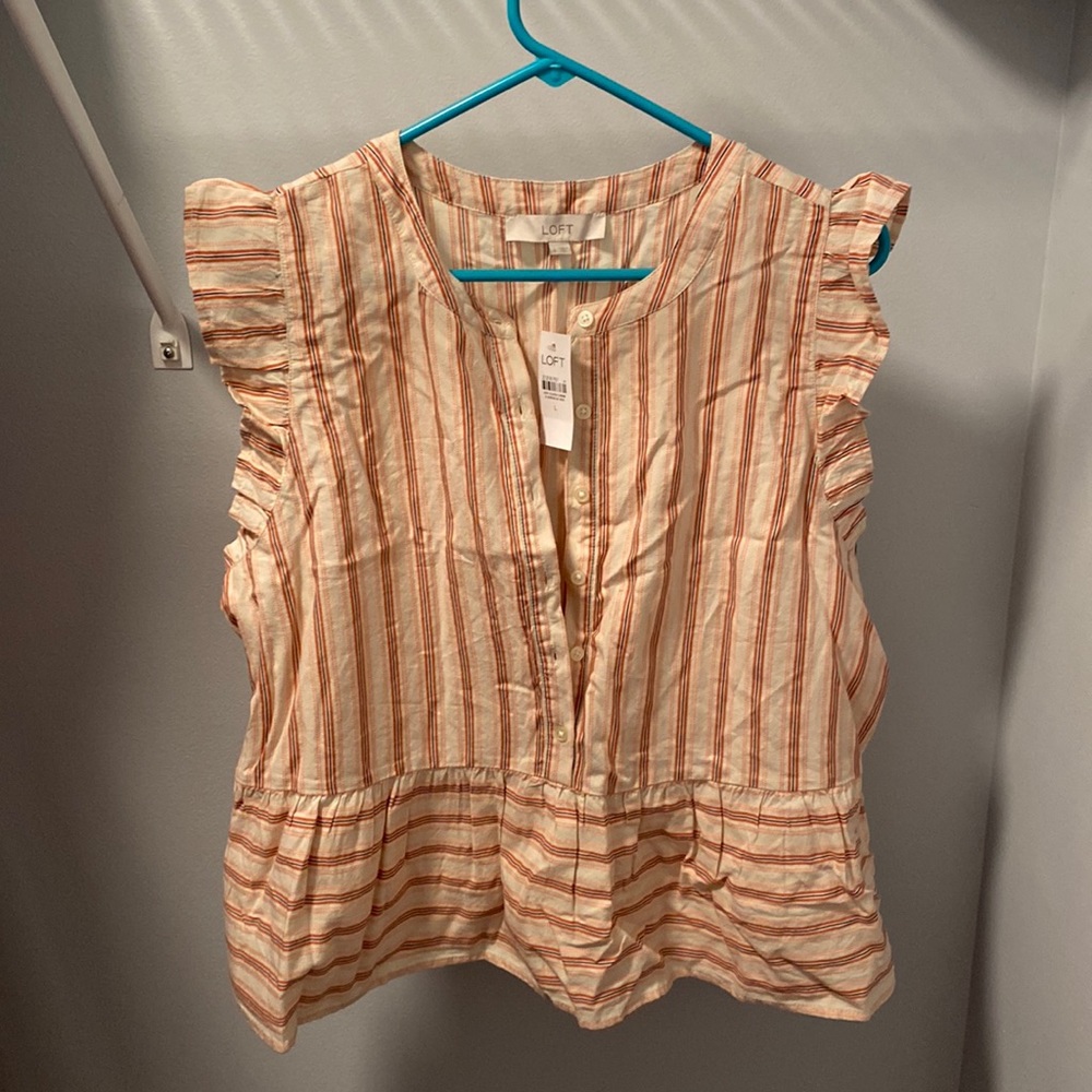 NWT Loft sleeveless peplum top